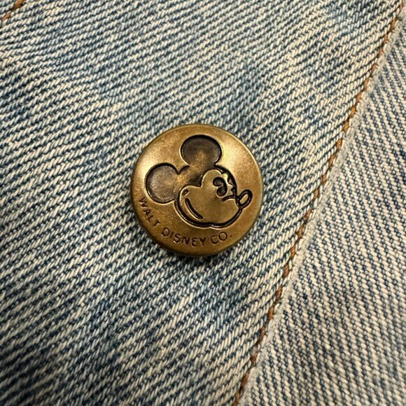 Vintage Mickey & Co Disney Denim Jacket It’s Party Time Sequin Back Patch 90s - Picture 6 of 9